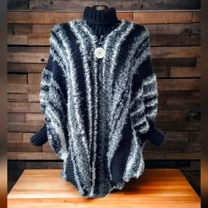 Vintage Super Cozy Chunky Knit Oversized Poncho